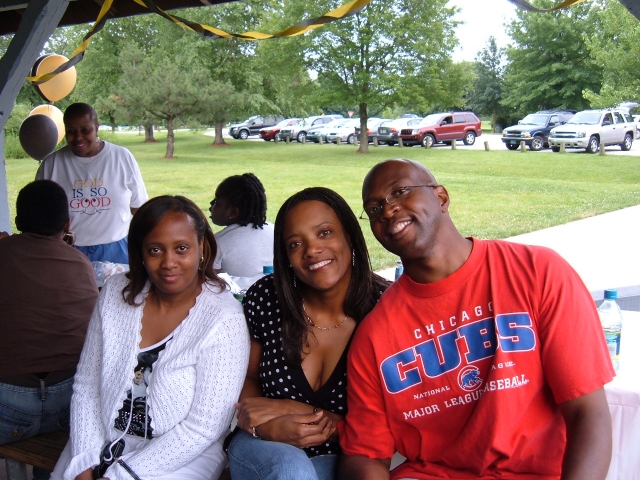 Tonya Persley Robinson, Pagerine Jackson and Spoon at the tailgate!
